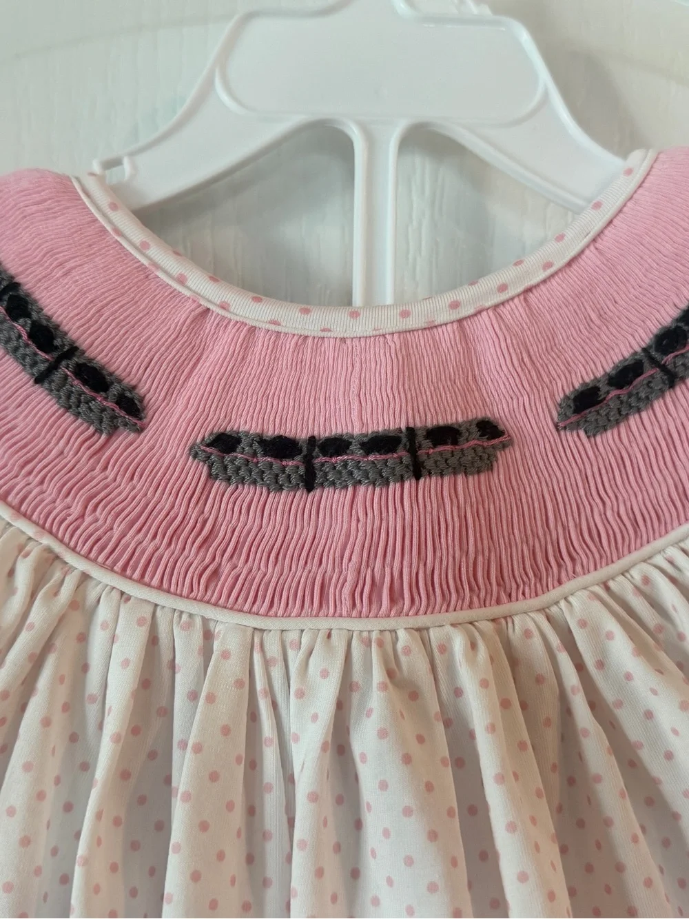Monorail Smocked Polka Dot Bloomer Set